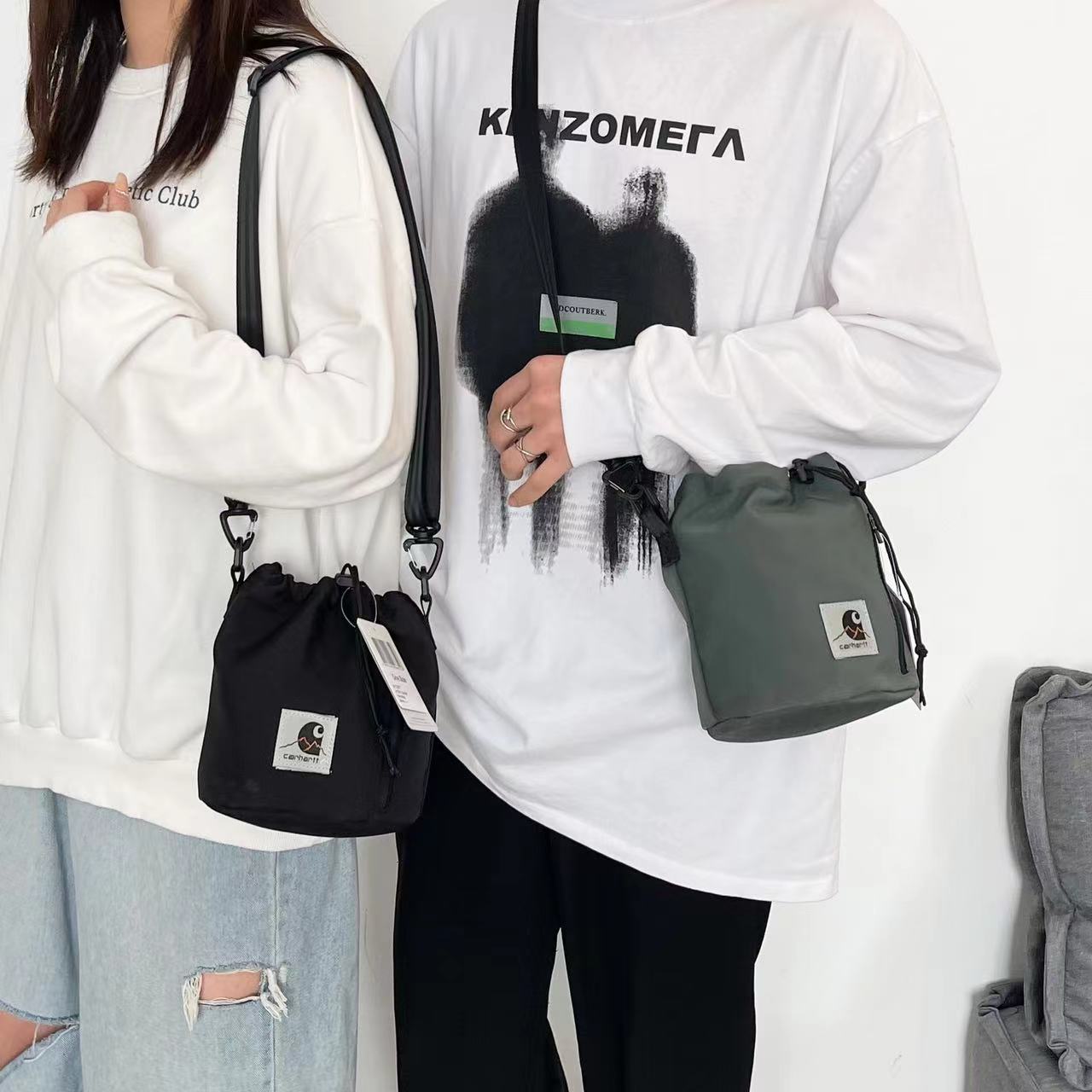 2024 New Carhartt Car Har Bucket Bag Crossbody Shoulder Couple Casual Hiking Phone Bag - Image 3