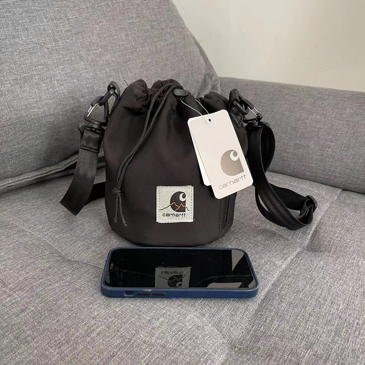 2024 New Carhartt Car Har Bucket Bag Crossbody Shoulder Couple Casual Hiking Phone Bag - Image 4