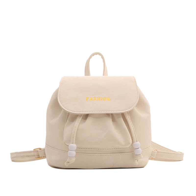 2025 Korean Style Solid Color Women's Bucket Backpack Large Capacity Commuter Bag - Image 5