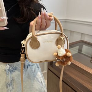 Trendy Color Block Small Square Handbag 2025 Spring New Versatile Crossbody Shoulder Bag for Women
