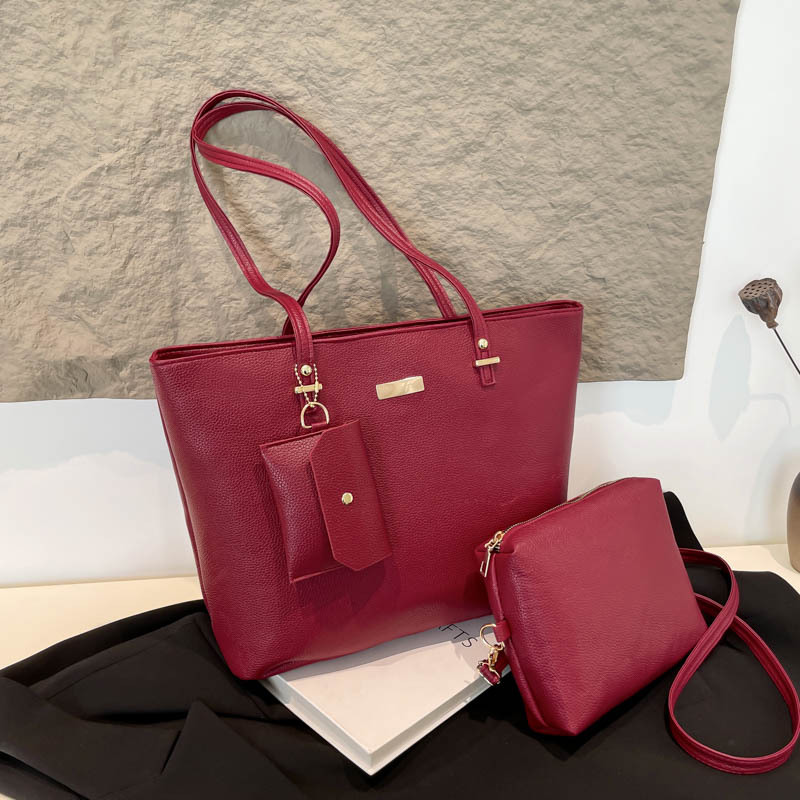 3-Piece Large Underarm Shoulder Tote Bag Set 2025 Fashion Commuter Women's Bag - Image 2