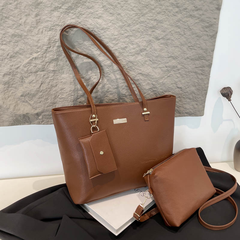 3-Piece Large Underarm Shoulder Tote Bag Set 2025 Fashion Commuter Women's Bag - Image 3
