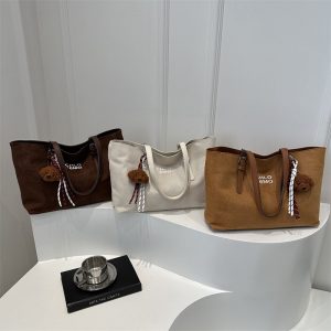 Women's Vintage Matte Tote Bag 2025 Large Capacity Shoulder Bag
