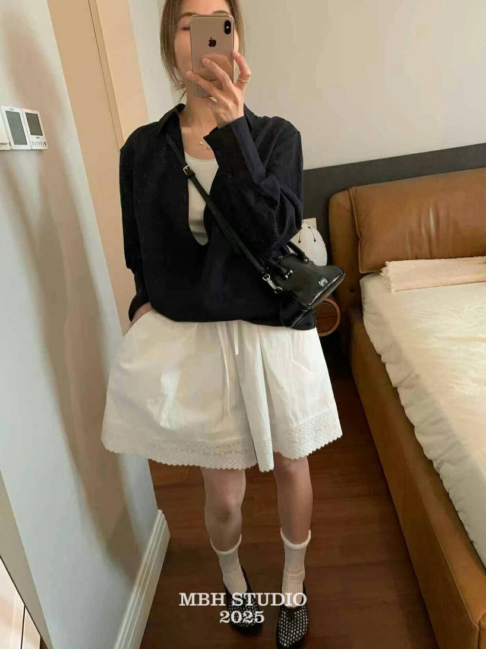 MBH 2025 Summer Shell Bag Top Layer Cowhide Versatile Crossbody Handbag with Shoulder Strap - Image 3