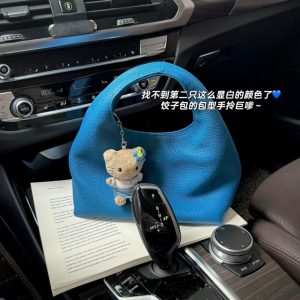 MBH Niche Old Money Hobo Bag Large Capacity Top Layer Cowhide Commuter Versatile Crossbody Handbag with Shoulder Strap