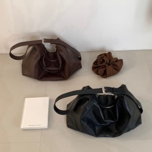 MBH Vegetable-Tanned Lambskin Hobo Bag Large Minimalist Shoulder Bag for Commute